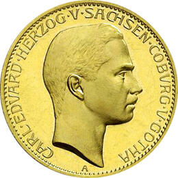 20 Mark Kaiserreich 1905 Sachsen Coburg Gotha Eduard Jaeger 274