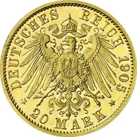 20 Mark Kaiserreich 1905 Sachsen Coburg Gotha Eduard Jaeger 274