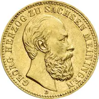 20 Mark Kaiserreich 1872 Sachsen Meiningen Georg Jaeger 275