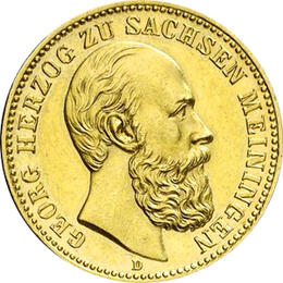 20 Mark Kaiserreich 1882 Sachsen Meiningen Georg II Jaeger 276