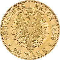 20 Mark Kaiserreich 1889 Sachsen Meiningen Georg Jaeger 277