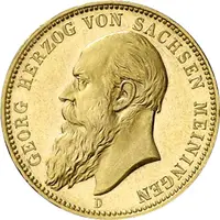 20 Mark Kaiserreich 1900-1905 Sachsen Meiningen Georg Jaeger 279