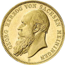 20 Mark Kaiserreich 1900-1905 Sachsen Meiningen Georg Jaeger 279