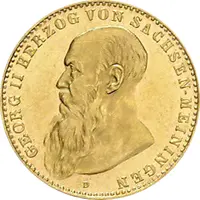 10 Mark Kaiserreich 1902-1914 Sachsen Meiningen Georg Jaeger 280