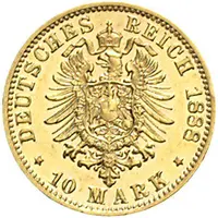 10 Mark Kaiserreich Bayern 1888 Otto Jaeger 198