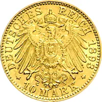 10 Mark Kaiserreich Bayern 1890-1900 Otto Jaeger 199