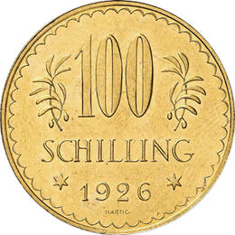 100 Schilling Österreich Goldmünze 1918 bis 1938