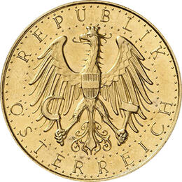 100 Schilling Österreich Goldmünze 1918 bis 1938