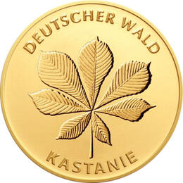 20 Euro Goldmünze Deutscher Wald Kastanie 2014 mit Zertifikat