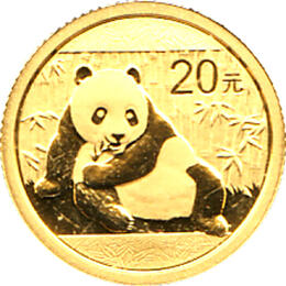 China Panda 1/20 Unze 2015 Goldpanda 20 Yuan