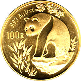 China Panda 1 Unze 1993 Goldpanda 100 Yuan