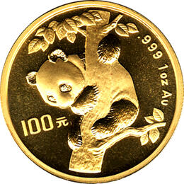 China Panda 1 Unze 1996 Goldpanda 100 Yuan