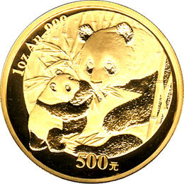 China Panda 1 Unze 2005 Goldpanda 500 Yuan
