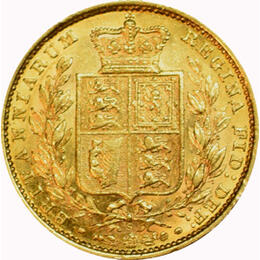 1 Pfund Victoria Young Head shield back
