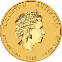 Lunar II Hund 1/2 Unze 2018