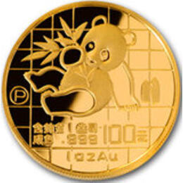 China Panda 1/4 Unze 1989 Goldpanda 25 Yuan, Orginal Eingeschweißt