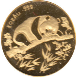 China Panda Goldmünze 1/2 Unze PP 1995 Munich Coin Show