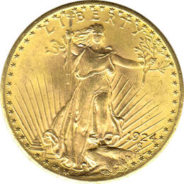 American Double Eagle Saint Gaudens 1924