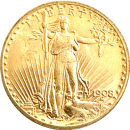 American Double Eagle Saint Gaudens 1908
