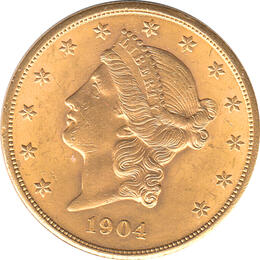 20 Dollar American Liberty Head 1904