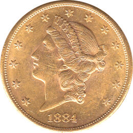 20 Dollar American Liberty Head 1884