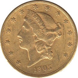 20 Dollar American Liberty Head 1905