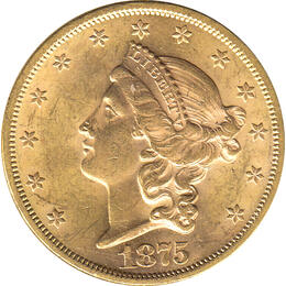 20 Dollar American Liberty Head 1875