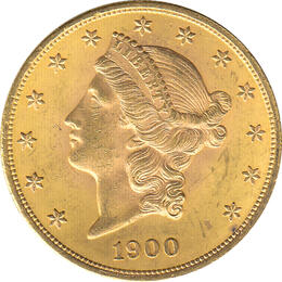 20 Dollar American Liberty Head 1900