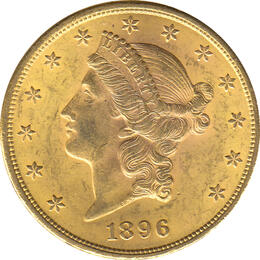 20 Dollar American Liberty Head 1896