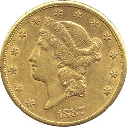 20 Dollar American Liberty Head 1887