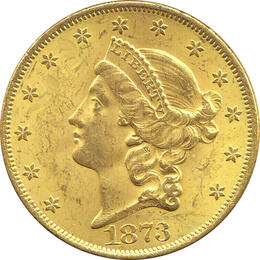 20 Dollar American Liberty Head 1873