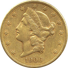 20 Dollar American Liberty Head 1906