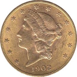 20 Dollar American Liberty Head 1902