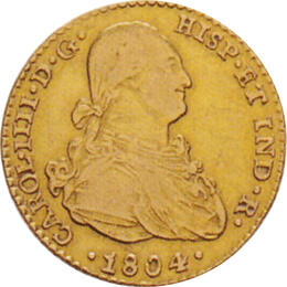 Spanien 2 Escudos Sevilla Madrid Goldmünze Carlos IV 1788-1808