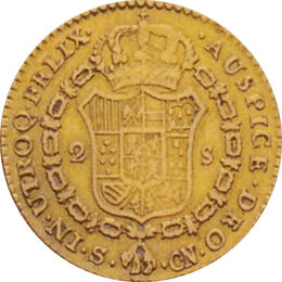 Spanien 2 Escudos Sevilla Madrid Goldmünze Carlos IV 1788-1808