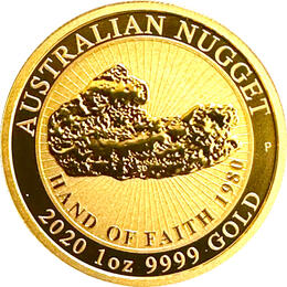 Australien Nugget 1 Unze Gold 2020 Hand of Faith