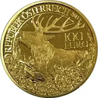100 Euro Goldmünzen Österreich 2013 Wildtiere Rothirsch