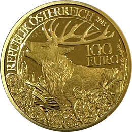100 Euro Goldmünzen Österreich 2013 Wildtiere Rothirsch