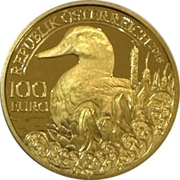 100 Euro Goldmünzen Österreich 2018 Wildtiere Stockente