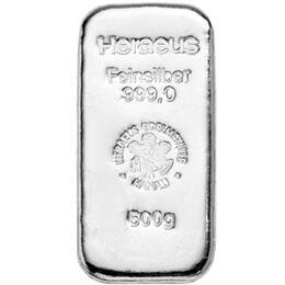 Silberbarren 500 Gramm Heraeus 