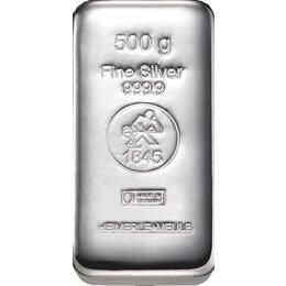 Silberbarren 500 Gramm Heimerle