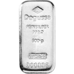 Silberbarren 500 Gramm Degussa