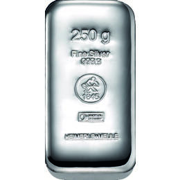 Silberbarren 250 Gramm Heraeus Umicore Degussa