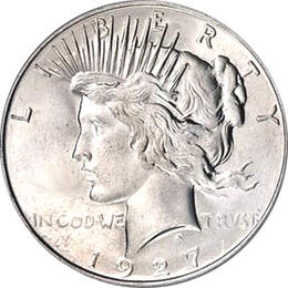 American Silber Peace Dollar USA historische Silbermünze