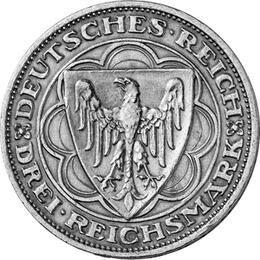 Jaeger 325 Weimarer Republik 3 Reichsmark Bremerhaven 1927