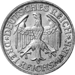 Jaeger 334 Weimarer Republik 3 Reichsmark Dinkelsbühl 1928