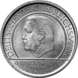 Jaeger 341 Weimarer Republik 5 Reichsmark Weimarer Verfassung 1929