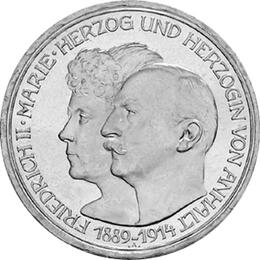 Jaeger 24 Anhalt 3 Mark Silberhochzeit 1914