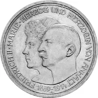 Jaeger 25 Anhalt 5 Mark Silberhochzeit 1914