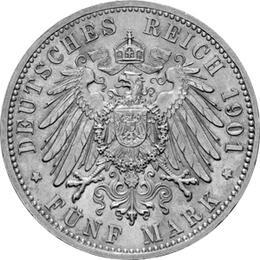 Jaeger 27 Baden 5 Mark Friedrich 1874-1888